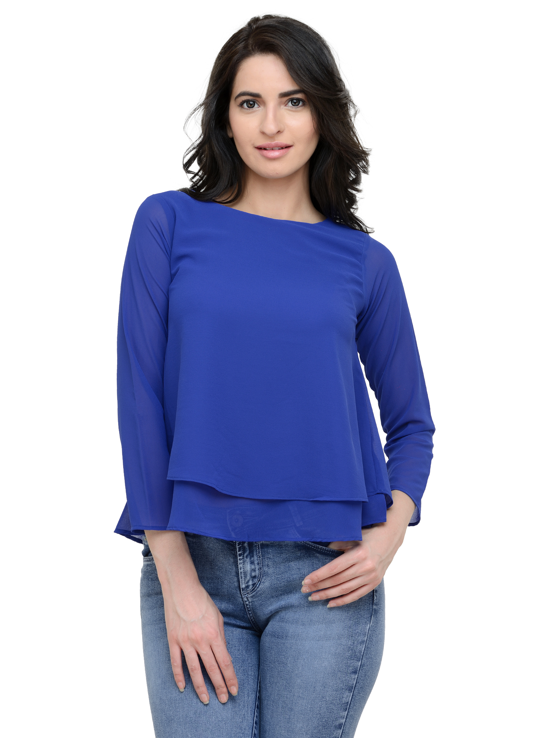 ROYAL BLUE REGULAR LAYERED TOP
